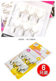 簡約實(shí)用，億豪白色強(qiáng)力粘鉤 6個(gè)裝掛鉤提升家居收納體驗(yàn)
